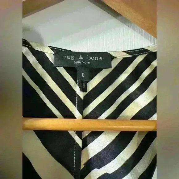 rag & bone Black and White Striped Dress - Picture 3 of 7